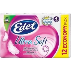 Edet Toiletpapier Ultra Soft Decor 4-laag - 12 Rol