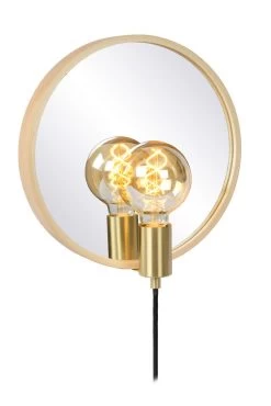 Lucide Reflex Spiegellamp Licht Hout 1x E27 Socket