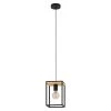 Eglo Libertad Hanglamp Zwart/Hout 1x E27 Socket