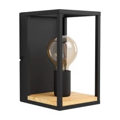 Eglo Libertad Wandlamp Zwart/Hout 1x E27 Socket
