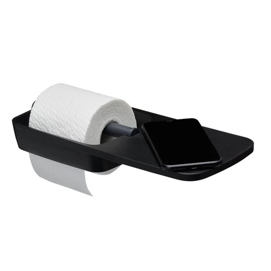 Tiger Tess Toiletrolhouder Met Planchet Zwart - Afbeelding 2