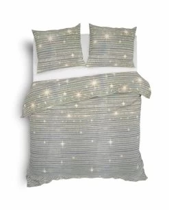 Heckettlane Dekbedovertrek Noah 240x220 Cm Flanel Starry Grey
