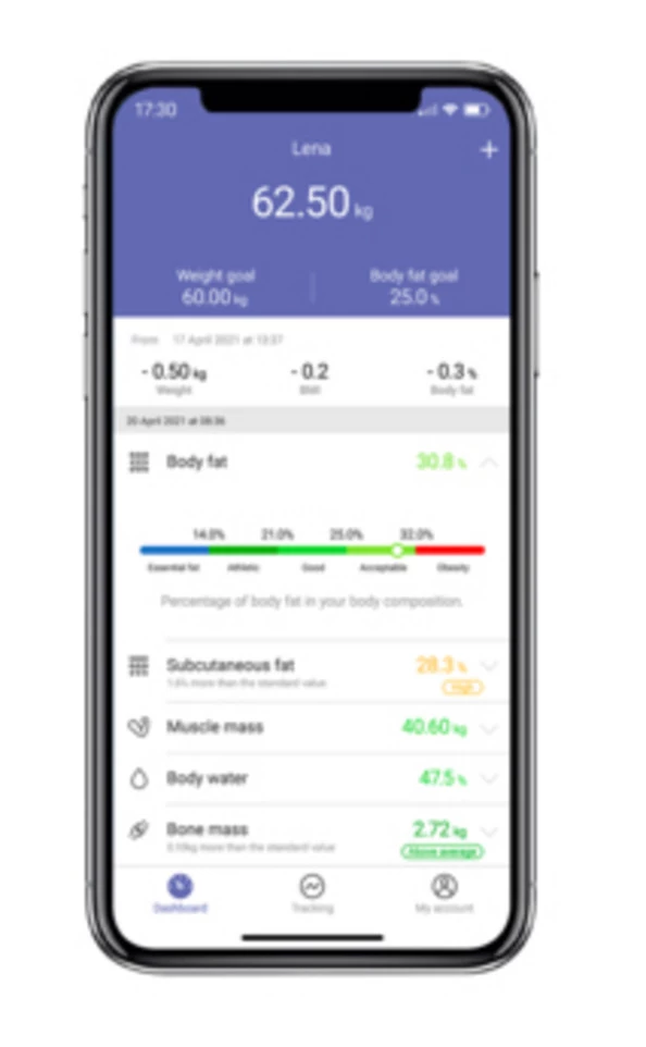 Tefal Personenweegschaal Goodvibes Life 28 Cm - Tot 160 Kg - Bluetooth - Zilver - Afbeelding 3