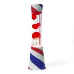 Fisura Lava Lamp Red Lava 39.5 Cm Barber/Transparant