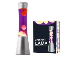 I-Total Lava Lamp Zilver Paars-Geel - 40x11 Cm