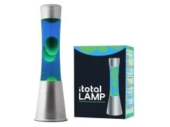 I-Total Lava Lamp Zilver Blauw-Groen - 40x11 Cm