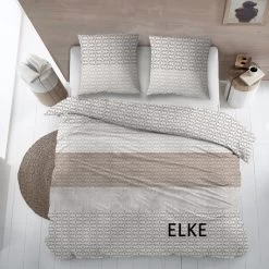 Carlina Lakenset Elke Taupe 180x290 Cm Flanel
