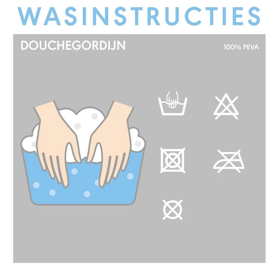 Sealskin Douchegordijn Whale 180x200cm Wit - Afbeelding 4