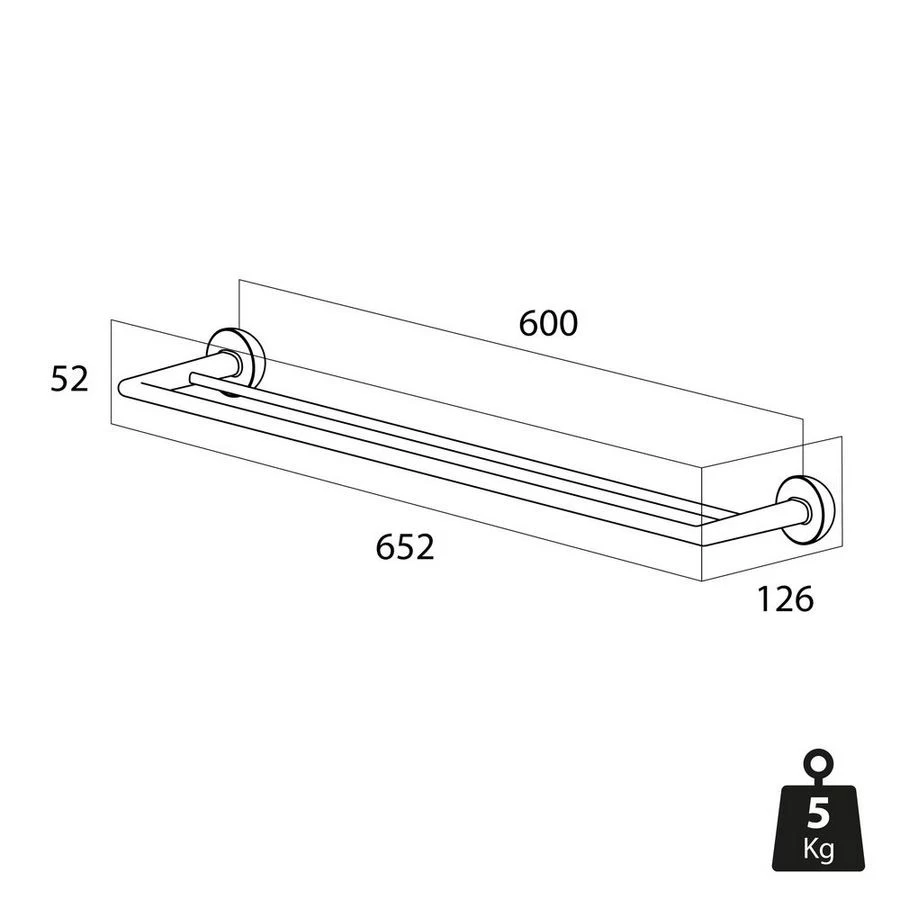 Tiger Cooper Handdoekrek Dubbel Rvs/Zwart - Afbeelding 6