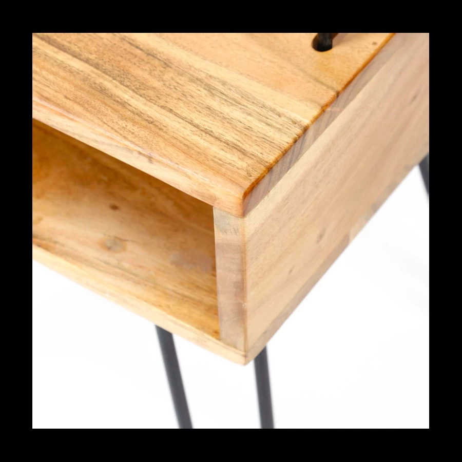 Bijzettafel Quadro Massief Acacia Naturel - Afbeelding 3