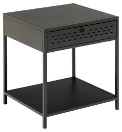 Newcastle Nachttafel Mat Zwart