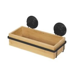 Compactor Douche Houder Bamboe Zwart 27.6x14.8x12.7 Cm