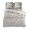 Carlina Dekbedovertrek Darcie Groen|Beige 200x220 Cm Flanel