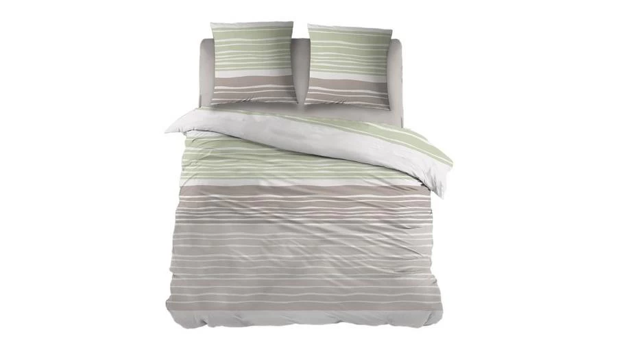 Carlina Dekbedovertrek Darcie Groen|Beige 270x220 Cm Flanel