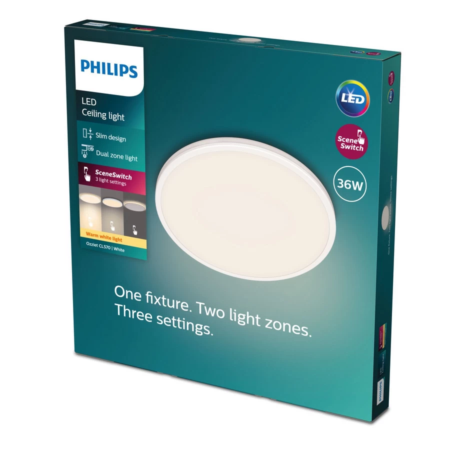 Hue Philips Ozziet Plafondlamp 36W Wit - Afbeelding 3
