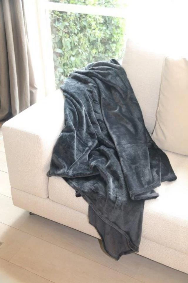 Plaid Grand Luxe Microfibre Souris 150x200 Cm 280g|m2