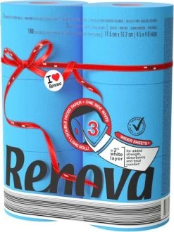 Renova Toiletpapier Red Label Blauw 6 Rol