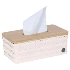 Handed By Tissue Box Top Fit Rectangular10x27x15 Cm - Handgemaakt - Champagne