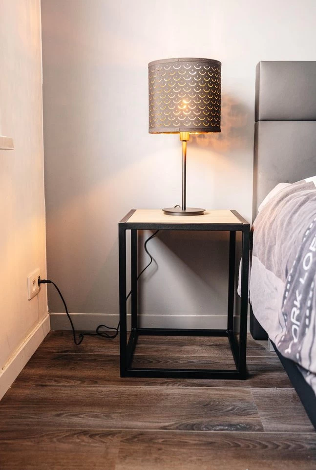 Bijzettafel 002 Industrieel 39x39x49cm Zwart - Beuk - Afbeelding 2