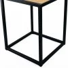 Bijzettafel 002 Industrieel 39x39x49cm Zwart - Beuk