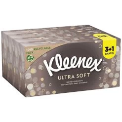 Kleenex Zakdoekjes Papier Ultra Soft 3x64+64 Stuks Gratis