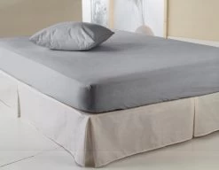 Finesse Hoeslaken Pastel Grijs 90x200 Cm Katoen 100%