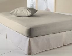 Finesse Hoeslaken Pastel Zand 90x200 Cm Katoen 100%