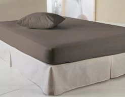 Finesse Hoeslaken Taupe 90x200 Cm Katoen 100%