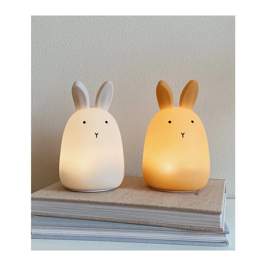Liewood Nachtlamp Winston Silicone Led 11x13.5 Cm Rabbit Creme De La Creme - Afbeelding 2