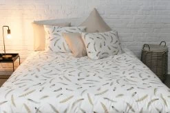 Dekbedovertrek Feathers Beige 140x220 Cm Flanel