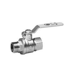 Kogelkraan Geel Staal MF 1/2"